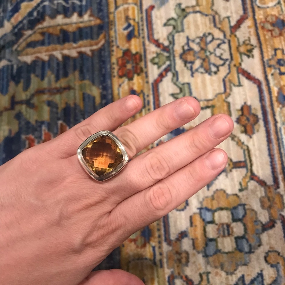 David Yurman Citrine Albion Ring size 7.5